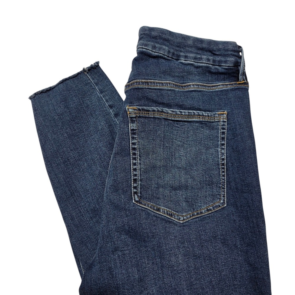 Good American Good Legs Raw Hem Jeans Women 20 Blue Skinny High Rise Stretch